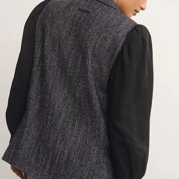 ANTHROPOLOGIE Maeve Mixed Media Relaxed Jacket NWT size 6